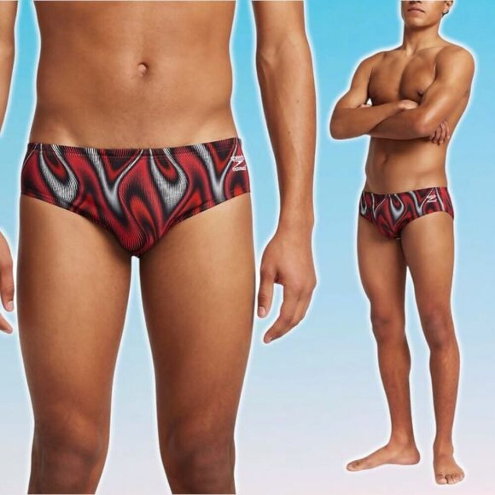 NWT SPEEDO Endurance+ Men's Purpose Brief Red Size 26